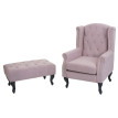 fauteuil Chesterfield, fauteuil relax fauteuil club fauteuilàoreilles, tissu / textile hyd
