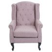 fauteuil Chesterfield, fauteuil relax fauteuil club fauteuilàoreilles, tissu / textile hyd