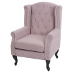 Fauteuil Chesterfield, fauteuil relax fauteuil club fauteuilàoreilles, tissu / textile hyd
