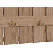 Portemanteau mural HWC-N95, panneau de vestiaire, paulownia 7 crochets 86x60cm - naturel