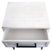 Table de nuit HWC-N91, commode table d'appoint armoire, tiroir shabby look bois de paulown