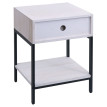 Table de nuit HWC-N91, commode table d'appoint armoire, tiroir shabby look bois de paulown