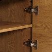 Commode HWC-N78, commode armoire, style scandinave métal bois mélamine MVG 53x94x35cm - na