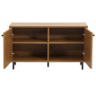 Commode HWC-N78, commode armoire, style scandinave métal bois mélamine MVG 53x94x35cm - na