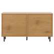 Commode HWC-N78, commode armoire, style scandinave métal bois mélamine MVG 53x94x35cm - na