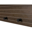 Portemanteau mural HWC-N78, 2 barres de penderie 4 crochets, style scandinave métal bois m