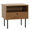 Table de nuit HWC-N78, table de nuit, tiroir, style scandinave métal bois mélamine MVG 50x