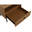 Table de nuit HWC-N78, table de nuit, tiroir, style scandinave métal bois mélamine MVG 50x