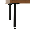 Table de nuit HWC-N78, table de nuit, tiroir, style scandinave métal bois mélamine MVG 50x