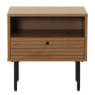 Table de nuit HWC-N78, table de nuit, tiroir, style scandinave métal bois mélamine MVG 50x