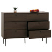 Commode HWC-N78, armoire sideboard, 6 tiroirs, style scandinave métal bois mélamine MVG 85