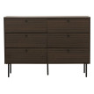 Commode HWC-N78, armoire sideboard, 6 tiroirs, style scandinave métal bois mélamine MVG 85