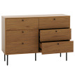 Commode HWC-N78, Sideboard armoire, 6 tiroirs, style scandinave métal bois mélamine MVG 85