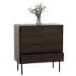 Commode HWC-N78, Sideboard armoire, 4 tiroirs, style scandinave métal bois mélamine MVG 85