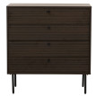 Commode HWC-N78, Sideboard armoire, 4 tiroirs, style scandinave métal bois mélamine MVG 85