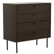 Commode HWC-N78, Sideboard armoire, 4 tiroirs, style scandinave métal bois mélamine MVG 85