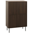 Highboard HWC-N78, Commode Armoire Sideboard, style scandinave, métal bois mélamine MVG 13