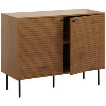 Sideboard HWC-N78, Commode Armoire Buffet, style scandinave Métal Bois Mélamine MVG 86x110