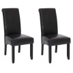 Lot de 2 chaises de salle à manger HWC-N67, chaise de cuisine fauteuil en bois massif simi