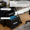 Caisson de bureau WATTA aspect bois noir
