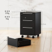 Caisson de bureau ALAMBRA noir