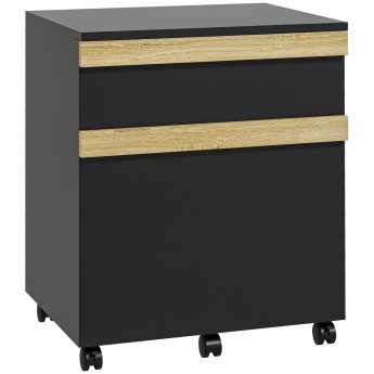 Caisson de bureau JOKARI aspect chêne clair et noir