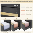 Caisson de bureau JOKARI aspect chêne clair et noir