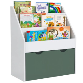 Bibliothèque étagère pour enfants AIYA verte