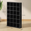 Etagère 24 compartiments ajustables PICASS noire