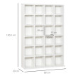Etagère 24 compartiments ajustables LAIGER blanche