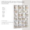 Etagère 24 compartiments ajustables LAIGER blanche