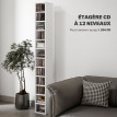 Etagère colonne 175 cm BUREN blanche