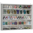 Vitrine murale 2 portes verre MAMINE grise