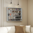 Vitrine murale 2 portes verre MAMINE grise
