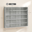 Vitrine murale 2 portes verre MAMINE grise