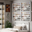 Vitrine murale 2 portes verre BAJINE blanc uni