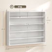 Vitrine murale 2 portes verre BAJINE blanc uni