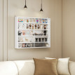 Vitrine murale 2 portes verre BAJINE blanc uni