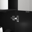 Bibliothèque étagère 180 cm armoire 2 portes DERBY noire