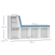 Bibliothèque Banc 2 en 1 JACADI bleu chiné et blanc