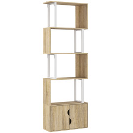 Etagère Zig-Zag 5 niveaux SWEEN effet bois naturel