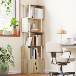 Etagère Zig-Zag 5 niveaux SWEEN effet bois naturel