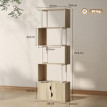 Etagère Zig-Zag 5 niveaux SWEEN effet bois naturel