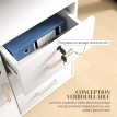 Caisson de bureau verrouillable à roulettes ELORA blanc