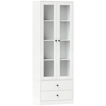Buffet haut vitrine GUILLAUME blanc