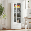 Buffet haut vitrine GUILLAUME blanc