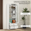 Buffet haut vitrine GUILLAUME blanc