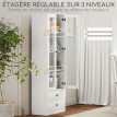 Buffet haut vitrine GUILLAUME blanc
