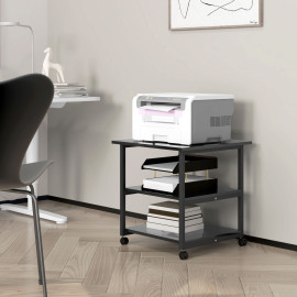 Desserte de rangement support d’imprimante NERON noir