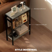 Bout de canapé table d’appoint MOZA gris